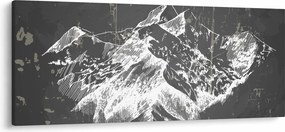 Obraz - Ilustrácie hôr (120x50 cm)