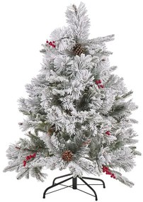 Zasnežený vianočný stromček 120 cm biely MASALA Beliani