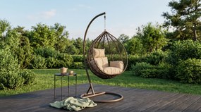 Závesné hojdacie kreslo Houseland Luna L hnedé