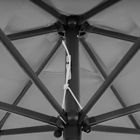 Skladací slnečník s naklápaním - 210 cm sivá
