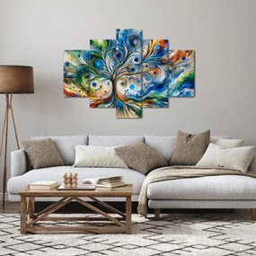 Obraz – Farebný energetický strom (150x105 cm)
