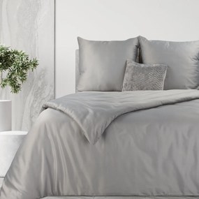 BAVLNENÉ OBLIEČKY HARMONY 160X200 CM, 2KS 70X80 CM STRIEBORNÉ