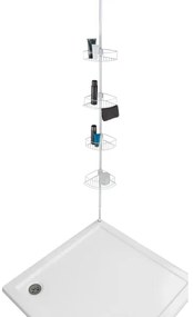 WENKO 26015100 - Rohová polica DOLCEDO 31x230 cm nerez/biela