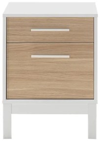 Nočný stolík 60x45 cm biela/hnedá