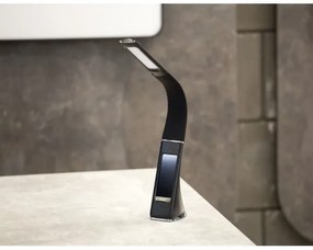 Immax 08947L -LED Stmievateľná stolná lampa s displejom LEATHER LED/7W/230V čierna