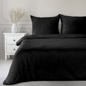 SATÉNOVÉ OBLIEČKY VERA 160X200 CM, 2 KS 70X80 CM ČIERNE