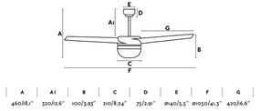 FARO BARCELONA Reverzný stropný ventilátor na diaľkové ovládanie s osvetlením EASY, 3 rýchlosti, biely