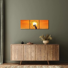 Obraz - Žirafy v národnom parku Serengeti (s hodinami) (90x30 cm)