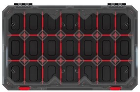Kufríkový organizér 59,8 × 39 × 11 cm, prepážky, čierna