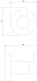 OMNIRES MP60110BL - Nástenný háčik MODERN PROJECT matná čierna