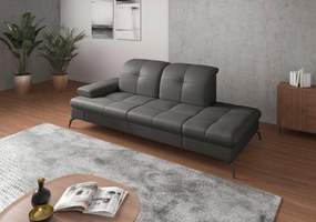 XXXLutz LEŇOŠKA, textil, koža, antracitová Sit & More - Online Only obývacie izby - 00014401177T