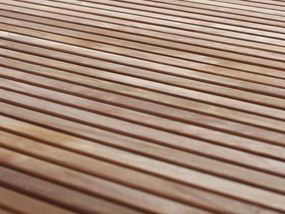 Záhradný stôl z teakového dreva 200 x 90 cm svetlé drevo/strieborná VIAREGGIO Beliani