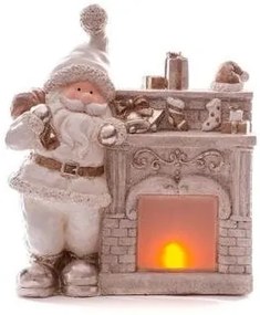 Slovakia Trend Dekorácia MagicHome Vianoce, Santa pri krbe, 12 LED