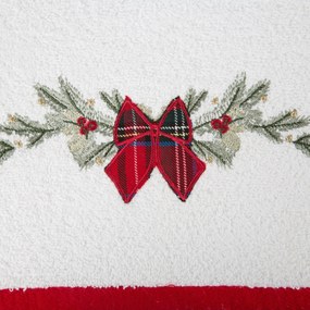 VIANOČNÝ BAVLNENÝ UTERÁK BLISS SADA 6KS 50X90 CM BIELA