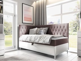 Kontinentálna posteľ Junior Gerdise 3, Strana: ľavá, Rozmer postele: 80x200, Dostupné poťahy: ekokoža Soft 017 (biela) + Fresh 09