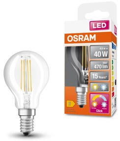 LED žiarovka OSRAM, E14, 4W, 470lm, teplá-biela