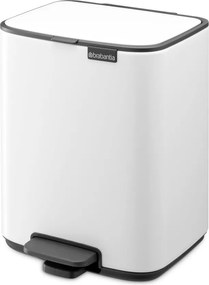 Biely pedálový oceľový odpadkový kôš 7 l Bo – Brabantia