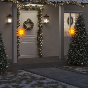 Vianočné svetlá s hrotmi 3 ks LED skladacie žlté 57 cm 3190446