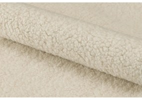 Krémovobiele kreslo z umelej vlny Actona Center