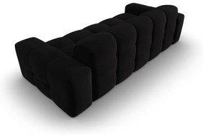 Čierna zamatová pohovka 222 cm Kendal - Micadoni Home