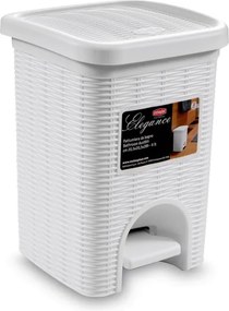 STEFANPLAST Kôš na odpadky do kúpeľne Elegance 6 l, biely