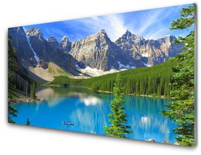 Obraz plexi Jazero hora les príroda 100x50 cm