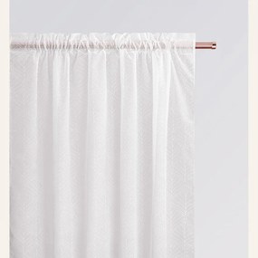 Záclona  La Rossa  bielej farby na riasiacou páskou 140 x 250 cm