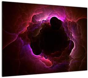 Sklenený obraz - abstrakcie mraku (70x50 cm)