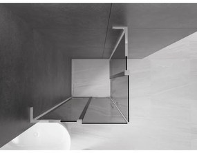 Mexen Velar L Duo, sprchový kút s posuvnými dverami 80 x 80 cm, 8mm šedé sklo, chrómová, 871-080-080-02-43-01