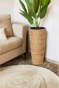 Kvetináč CLASSIC ROUND, vodný hyacint, výška 60 cm, natur