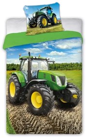 FARO Obliečky Traktor zelený Bavlna, 140/200, 70/90 cm
