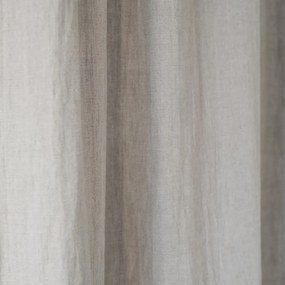 Béžový ľanový záves s tunelom Linen Tales Night Time, 250 x 140 cm