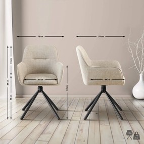 Stolička Tipton, látka - taupe