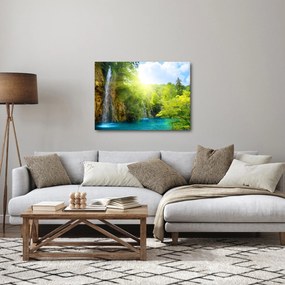 Obraz - vodopády v pralese (70x50 cm)