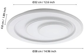 Eglo 32052 - LED Stropné svietidlo PALAGIANO LED/14,7W/230V pr. 38 cm