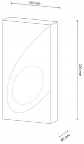 Nástenné svietidlo KOMETA 1xE14/12W/230V sadra/biela