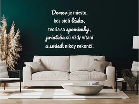 drevko Drevený citát Domov je miesto, kde sídli láska Rozmer obrazu: 49,5 x 60,5 cm, Farba dekorácie: Čierna