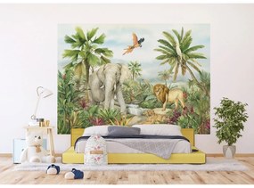 Detská fototapeta Colourful Jungle 252 x 182 cm, 4 diely
