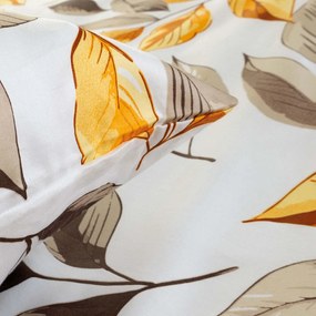 SATÉNOVÉ OBLIEČKY LEAVES EXCLUSIVE 160X200 CM, 2KS 70X80 CM LISTY
