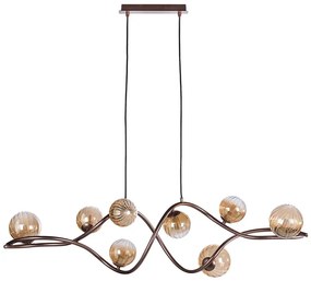 ONLI - Luster na lanku FRIDA 8xG9/10W/230V medená