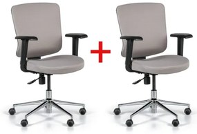 Kancelárská stolička HILSCH 1+1 ZADARMO, sivá