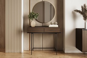 Elegantná konzola Zenar 100 cm so zásuvkami - orech / čierna