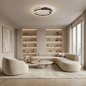 Toolight Toolight, LED stropné svietidlo 50cm, 35W, 4000K, 2000lm, APP1925-C, čierna, OSW-66066