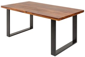 Dizajnový jedálenský stôl Thunder 140 cm sheesham hnedý - Skladom na SK