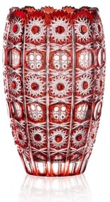 Bohemia Crystal Ručne brúsená váza Murinas Rubín 205mm