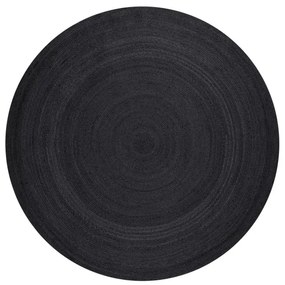 Koberec Hanse Home Jute Braided Rangpur čierny kruh
