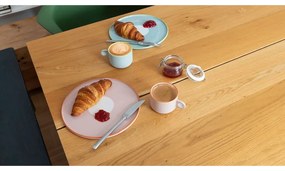 Súprava ružovej kameninovej šálky a taniera Remember Greta, 250 ml