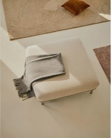 Béžová podnožka z textílie buklé Aurum – Kave Home