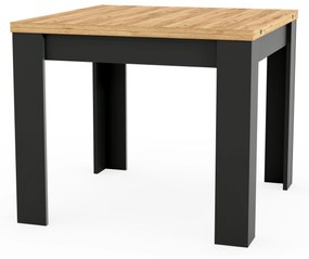 Jedálenský stôl Vortex (dub + čierna) (pre 4-8 osôb). Vlastná spoľahlivá doprava až k Vám domov. 1082835