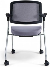 bestuhl -  BESTUHL Konferenčná rokovacia stolička U20 BLACK sivá na kolieskách
